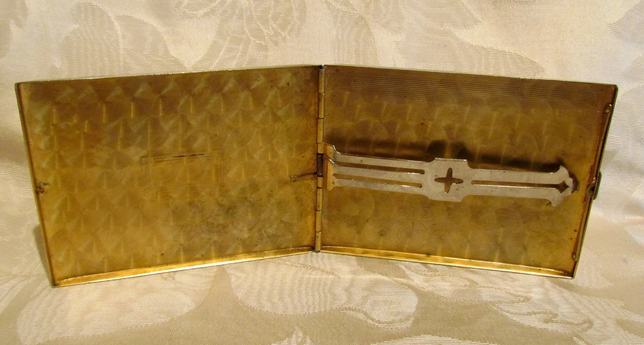 1930s Silver Cigarette Case Business Card Case Credit Card Holder