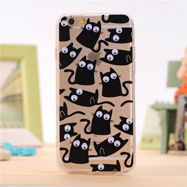 2016 Fashion 3D Eye Phone Capa Para Fundas Cover Case For Apple iPhone 4 4S 5 5S 5SE 6 6S 7 Plus Silicone Soft TPU Sleeve Shell