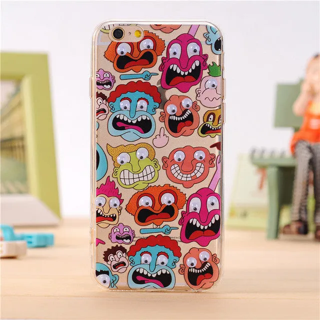 2016 Fashion 3D Eye Phone Capa Para Fundas Cover Case For Apple iPhone 4 4S 5 5S 5SE 6 6S 7 Plus Silicone Soft TPU Sleeve Shell