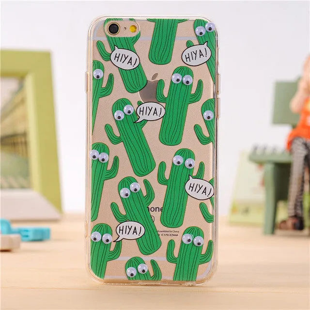 2016 Fashion 3D Eye Phone Capa Para Fundas Cover Case For Apple iPhone 4 4S 5 5S 5SE 6 6S 7 Plus Silicone Soft TPU Sleeve Shell