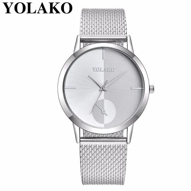 2019 Hot Fashion Women Quartz Watch Luxury Plastic Leather Analog Wrist Watches Female Clock YOLAKO Brand Relogio Feminino