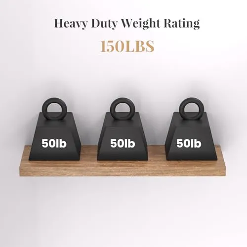 2pcs Floating Shelf Bracket Heavy Duty Hidden Metal Brackets for Shelf,Invisible Shelves Hardware Without Jig (16" x 6" x 1.5")