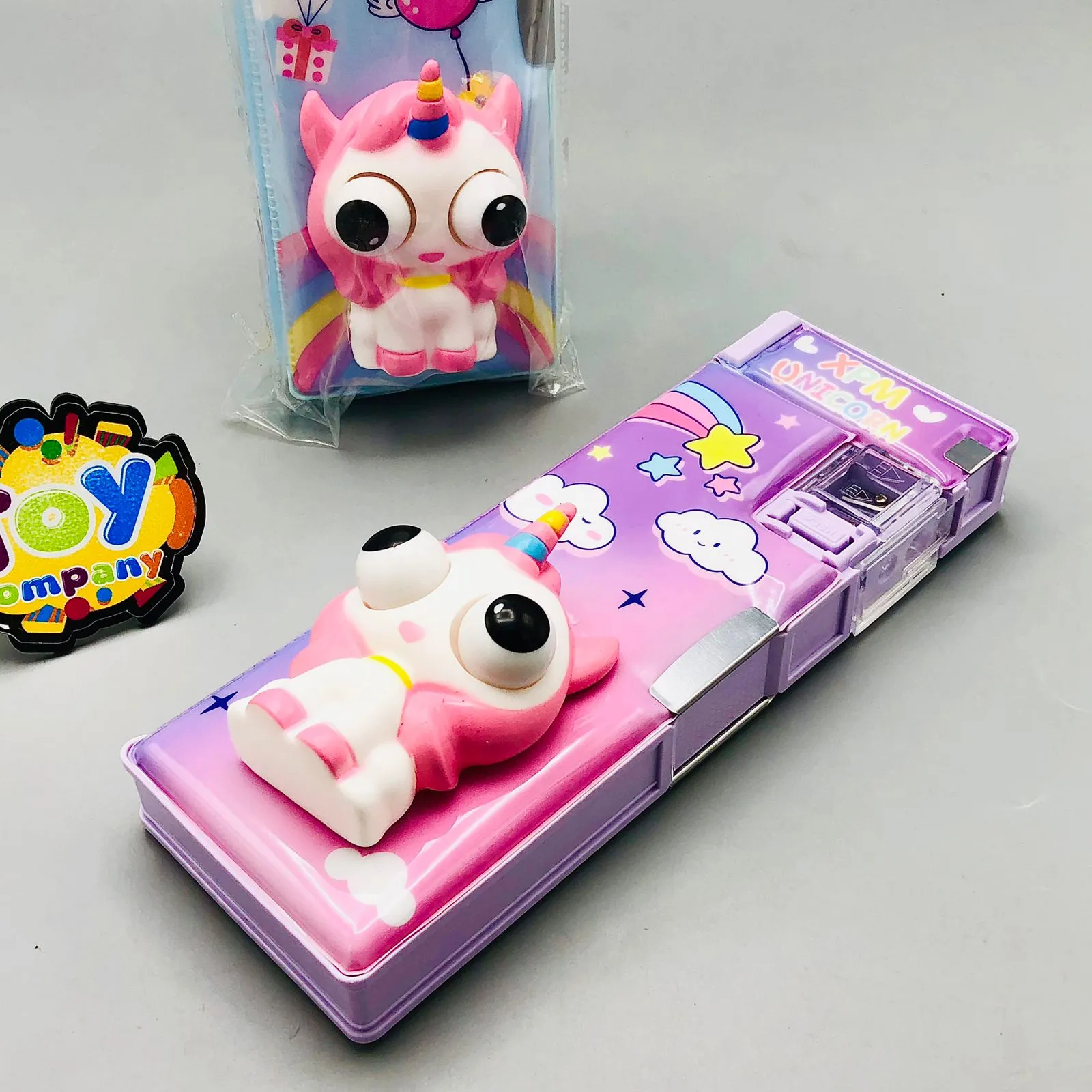 3D Unicorn Squishy Pop Eyes Magnetic Geometry Box