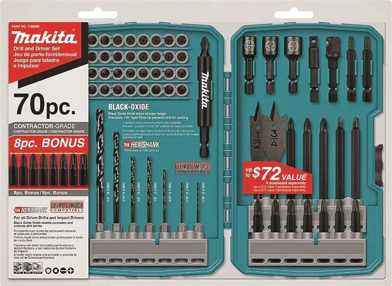 70pc Impact Drill-drvr Bit Set