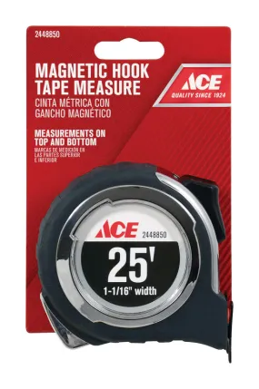 Ace 25 ft. L X 1.06 in. W Magnetic Hook Tape Measure 1 pk