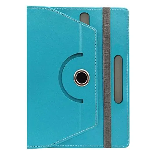 Acm Rotating Leather Flip Case for Lenovo Tab 3 7 Essential Cover Stand Greenish Blue (FREE Acm Wallet Included)