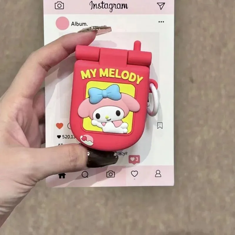 AirPod 4 Hello Kitty AirPod Case Cartoon Flip Phone Portable Mirror