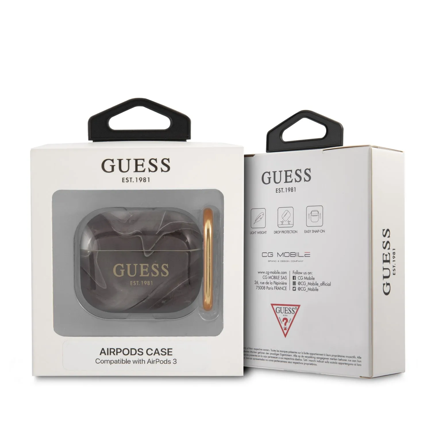 AirPods 3 - TPU Cover Black New Marble - GUESS