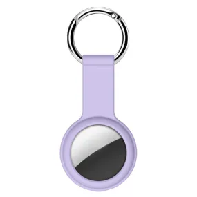 AirTags liquid silicone cover with hook - Purple