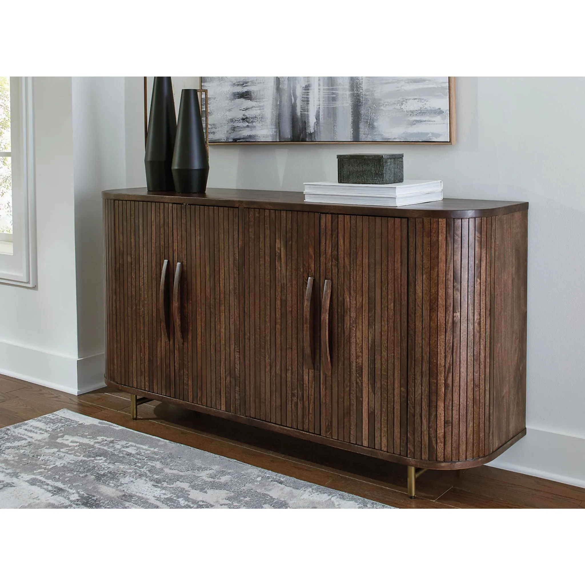 Amickly Accent Cabinet - Dark Brown