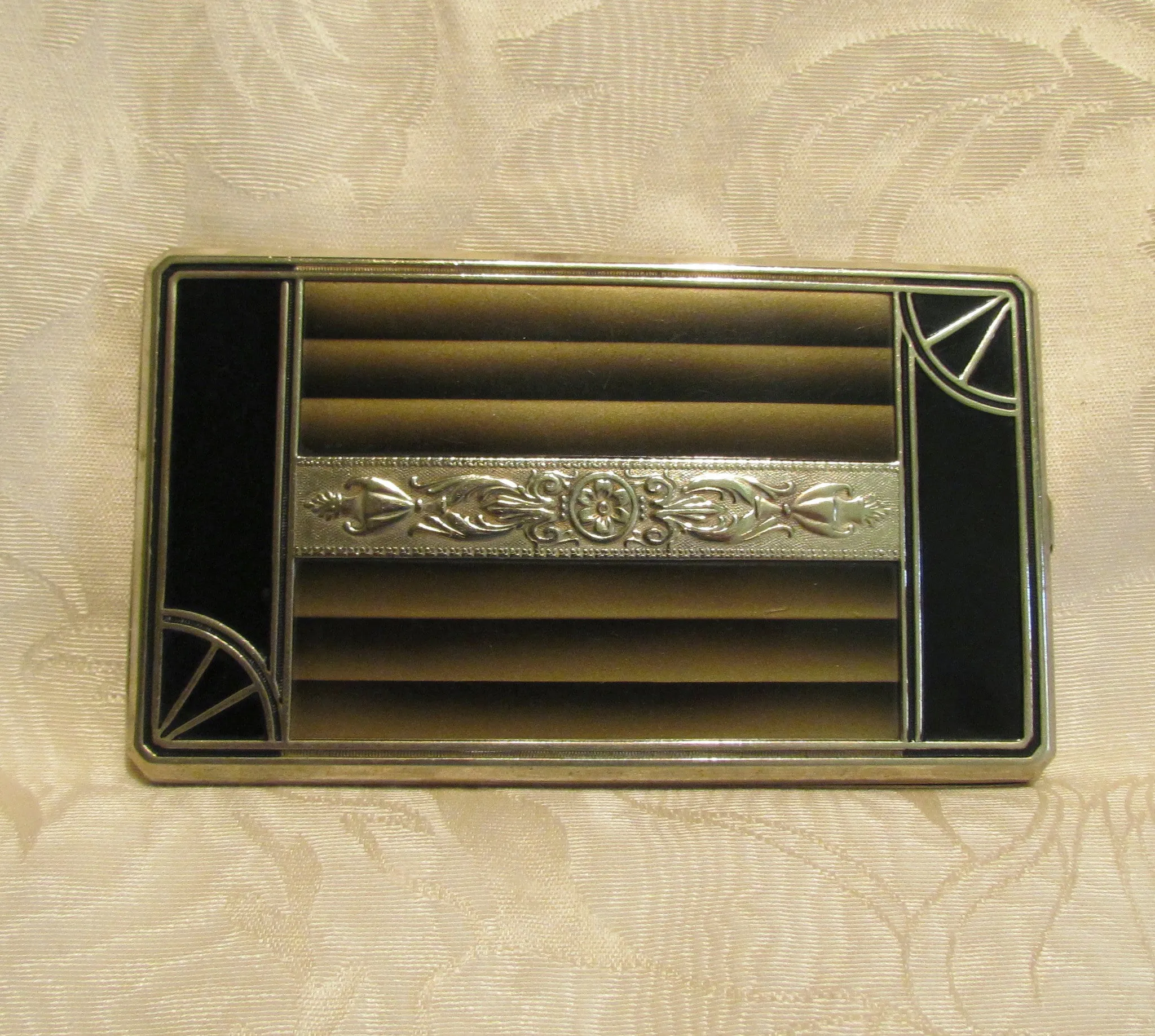 Art Deco Cigarette Case 1920s S.O.Bigney Enamel Card Case Extremely Rare