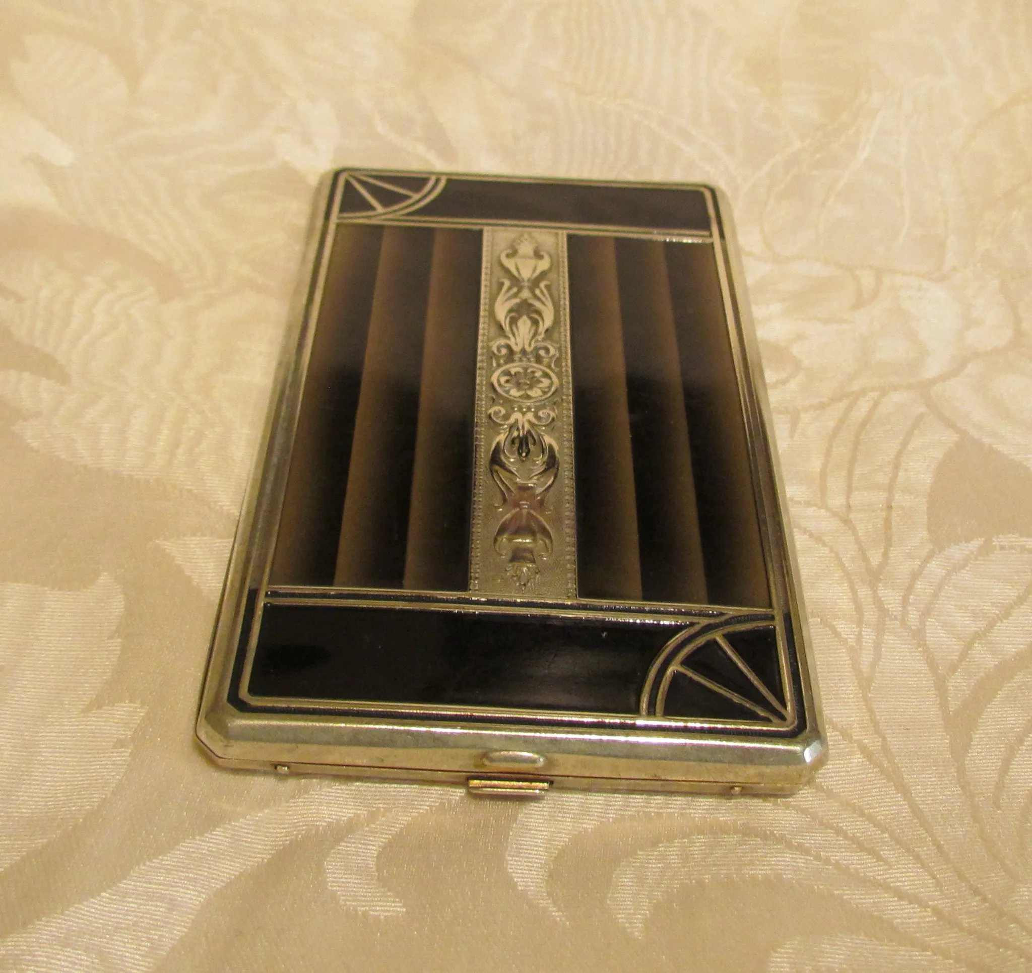 Art Deco Cigarette Case 1920s S.O.Bigney Enamel Card Case Extremely Rare