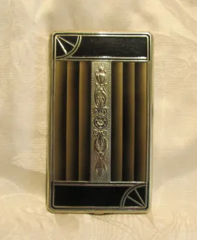 Art Deco Cigarette Case 1920s S.O.Bigney Enamel Card Case Extremely Rare