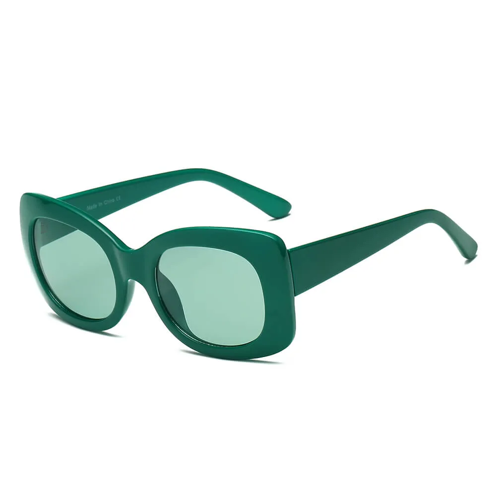 BAKU | Women Fashion Retro Rectangle Oversize Sunglasses