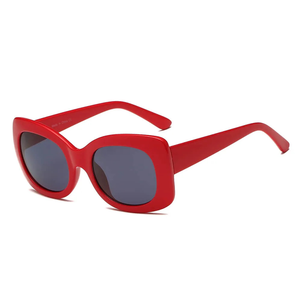 BAKU | Women Fashion Retro Rectangle Oversize Sunglasses