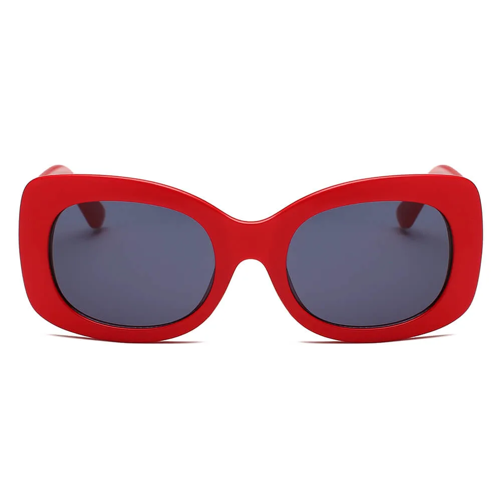 BAKU | Women Fashion Retro Rectangle Oversize Sunglasses