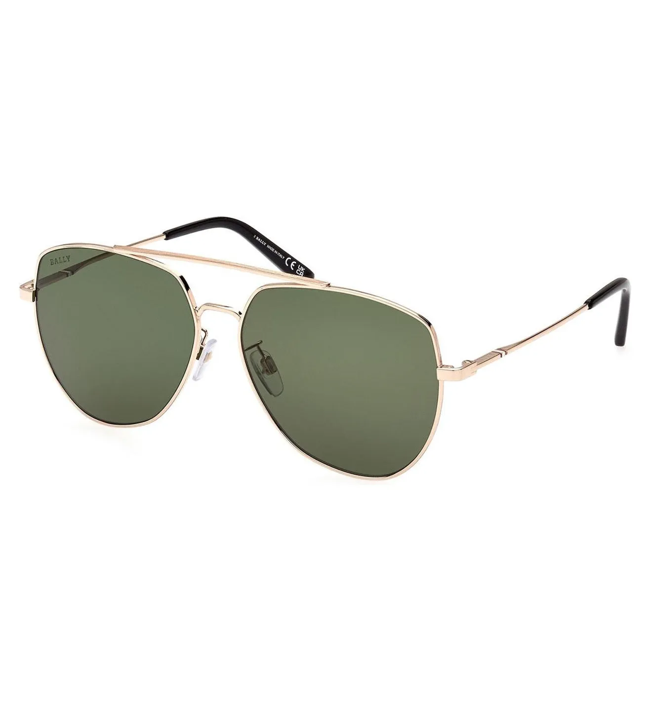 Bally Men's Green Aviator Sunglasses