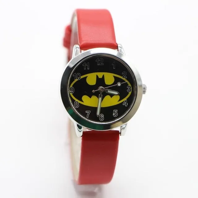 Batman Children Fashion Watches Quartz Wristwatches Waterproof Jelly Kids Clock boys girls Students watch Relogio kol saati