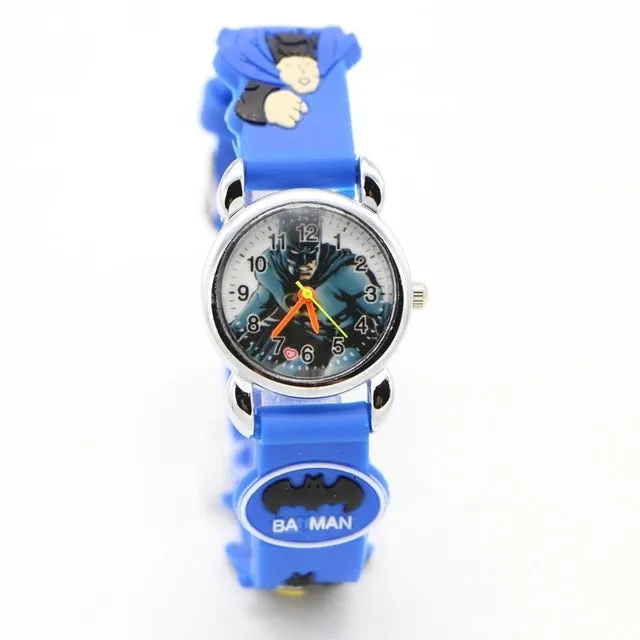 Batman Children Fashion Watches Quartz Wristwatches Waterproof Jelly Kids Clock boys girls Students watch Relogio kol saati