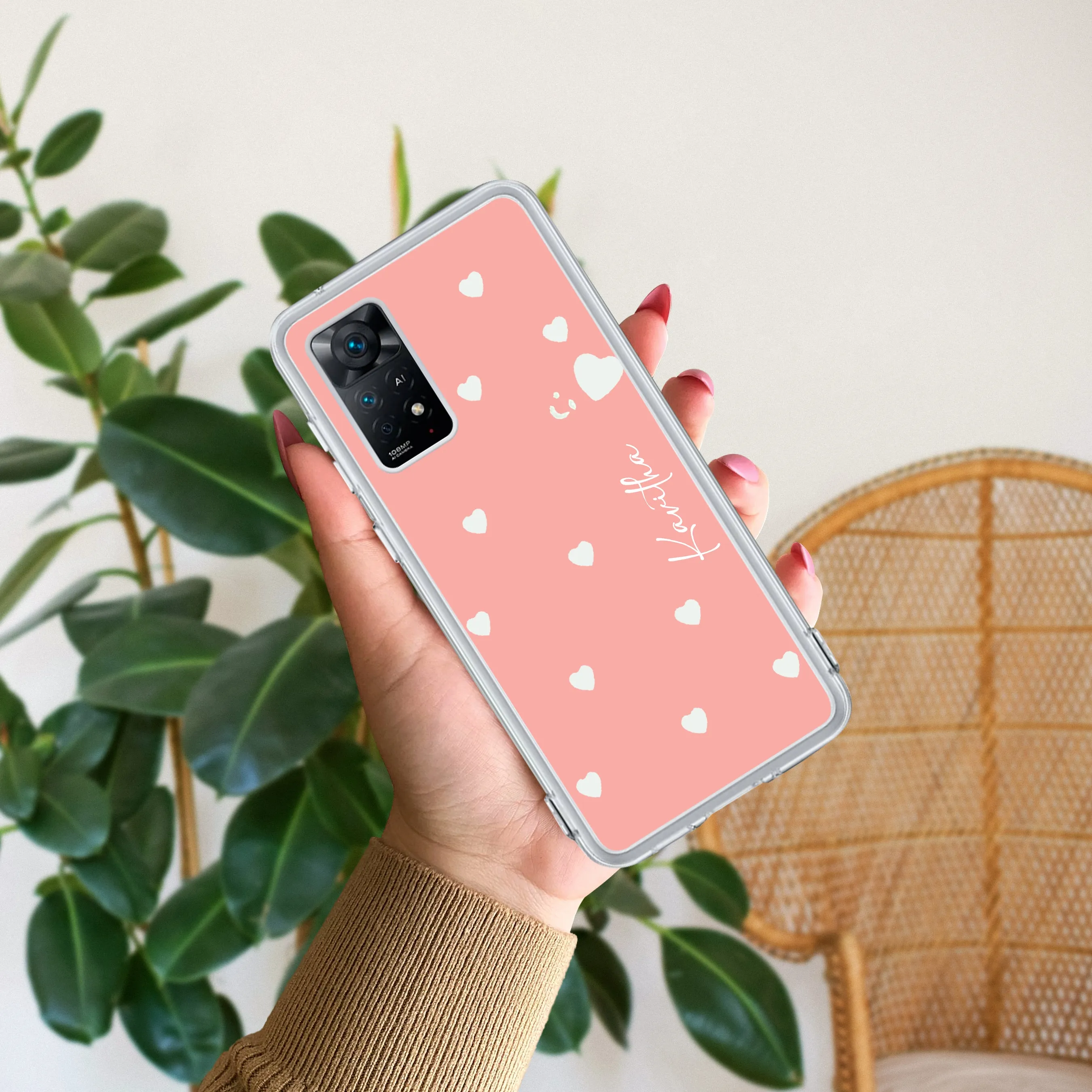 Be Loved Customize Transparent Silicon Case Peach For Poco