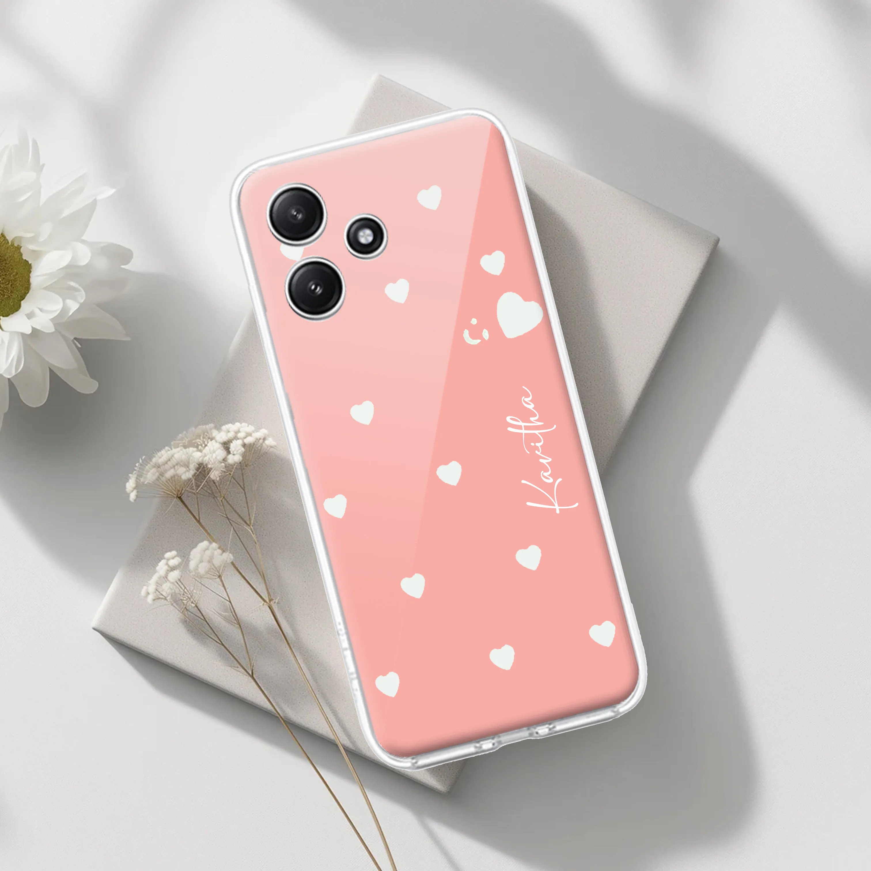 Be Loved Customize Transparent Silicon Case Peach For Poco