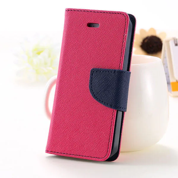 Beautiful Carrying Full Case For Iphone 4 4s 4g Wallet Style Flip PU Leather Phone Cover Stand Card Slot 11 Colors With Logo