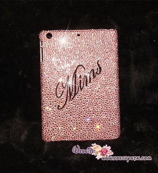 Bedazzled Bling iPAD CASE / Cover with Pink Swarovski or Czech crystal (iPad air, iPad pro, iPad mini are available)Strass Sparkly