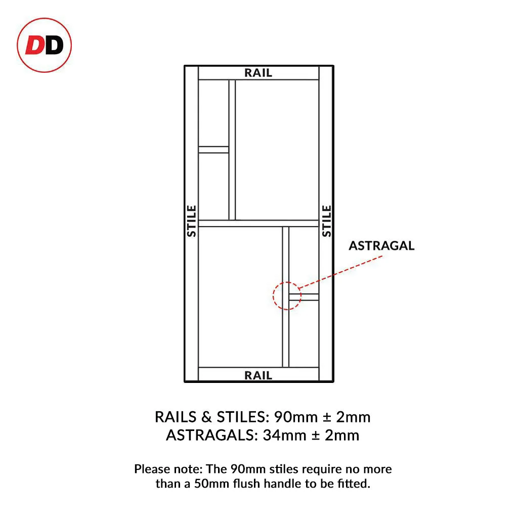 Bespoke Handmade Eco-Urban® Cairo 6 Panel Single Absolute Evokit Pocket Door DD6419 - Colour Options