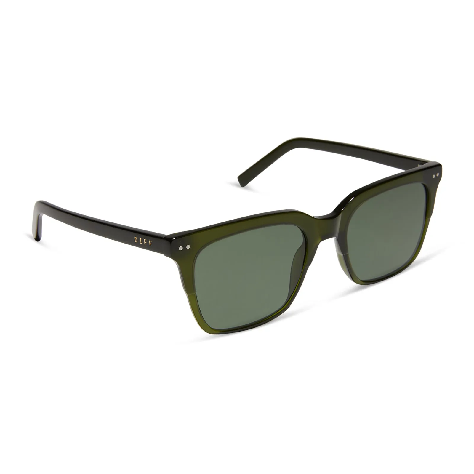 BILLIE XL - DARK OLIVE CRYSTAL   G15   POLARIZED SUNGLASSES