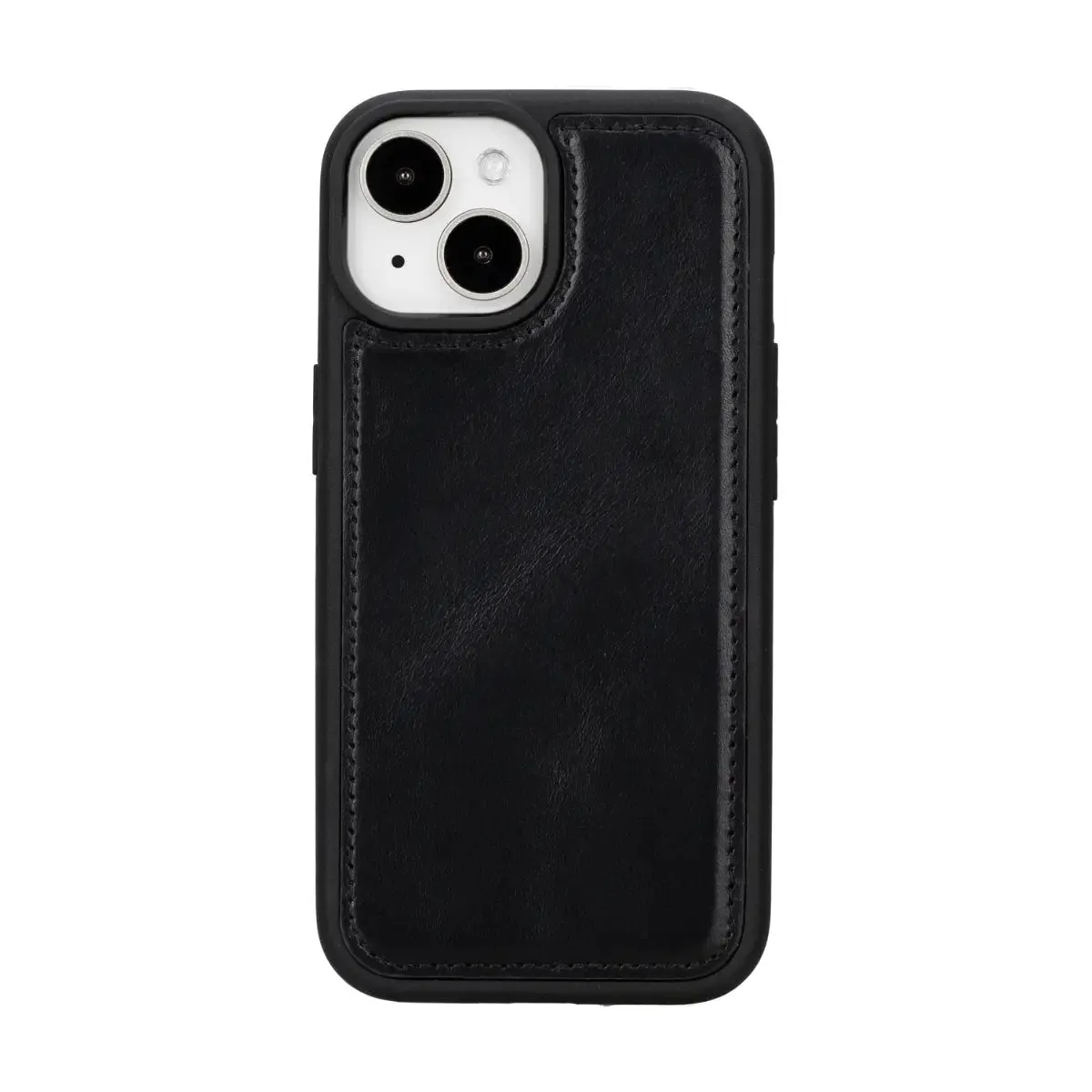 Black Leather (Regular) iPhone 16 Wallet Case