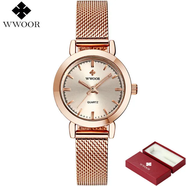 Brand Luxury Women Watches Ladies Casual Quartz Watch Female Clock Silver Stainless Steel Bracelet Dress Watch relogio feminino