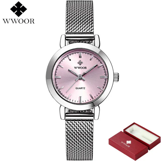 Brand Luxury Women Watches Ladies Casual Quartz Watch Female Clock Silver Stainless Steel Bracelet Dress Watch relogio feminino