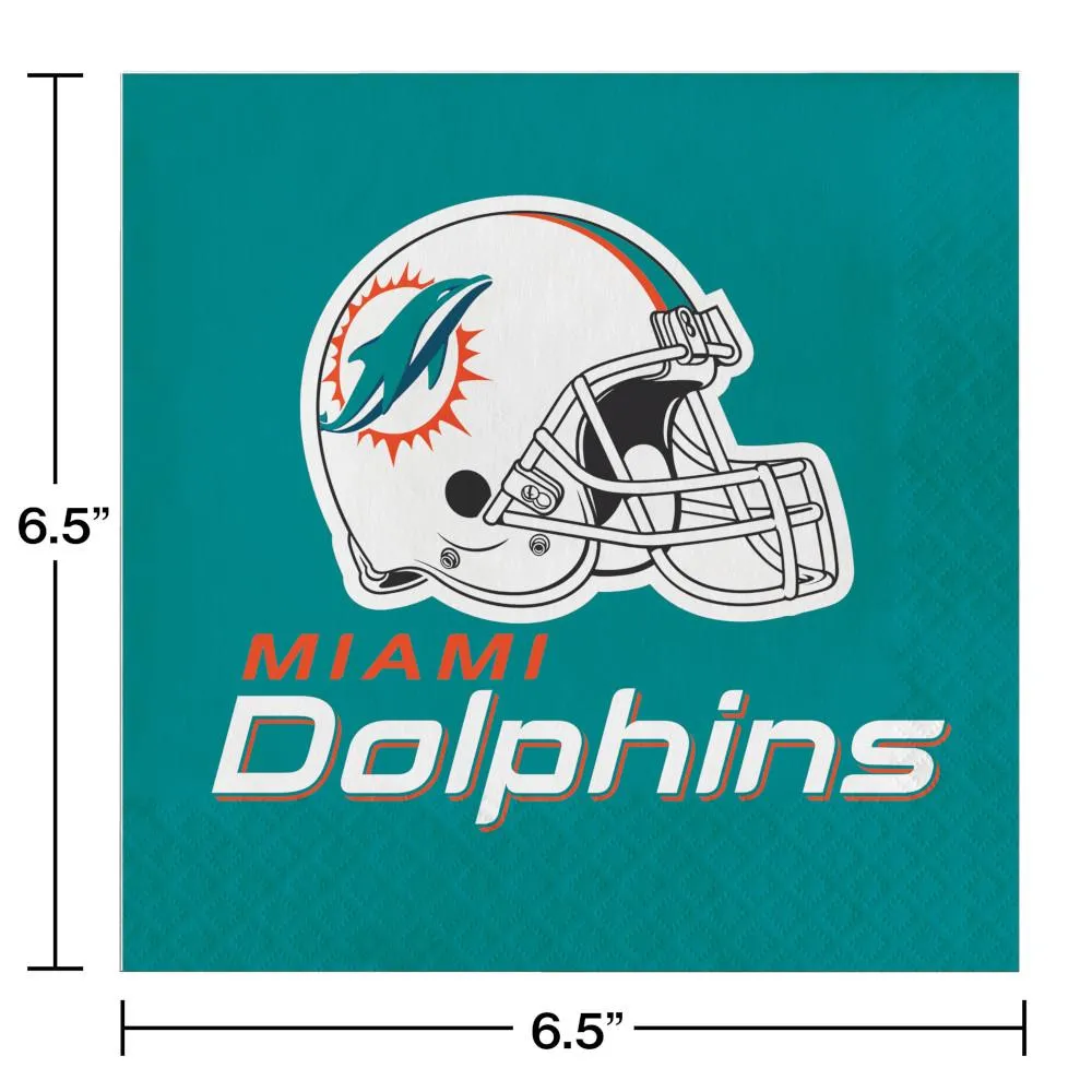 Bulk Miami Dolphins Luncheon Napkins (192 per Case)