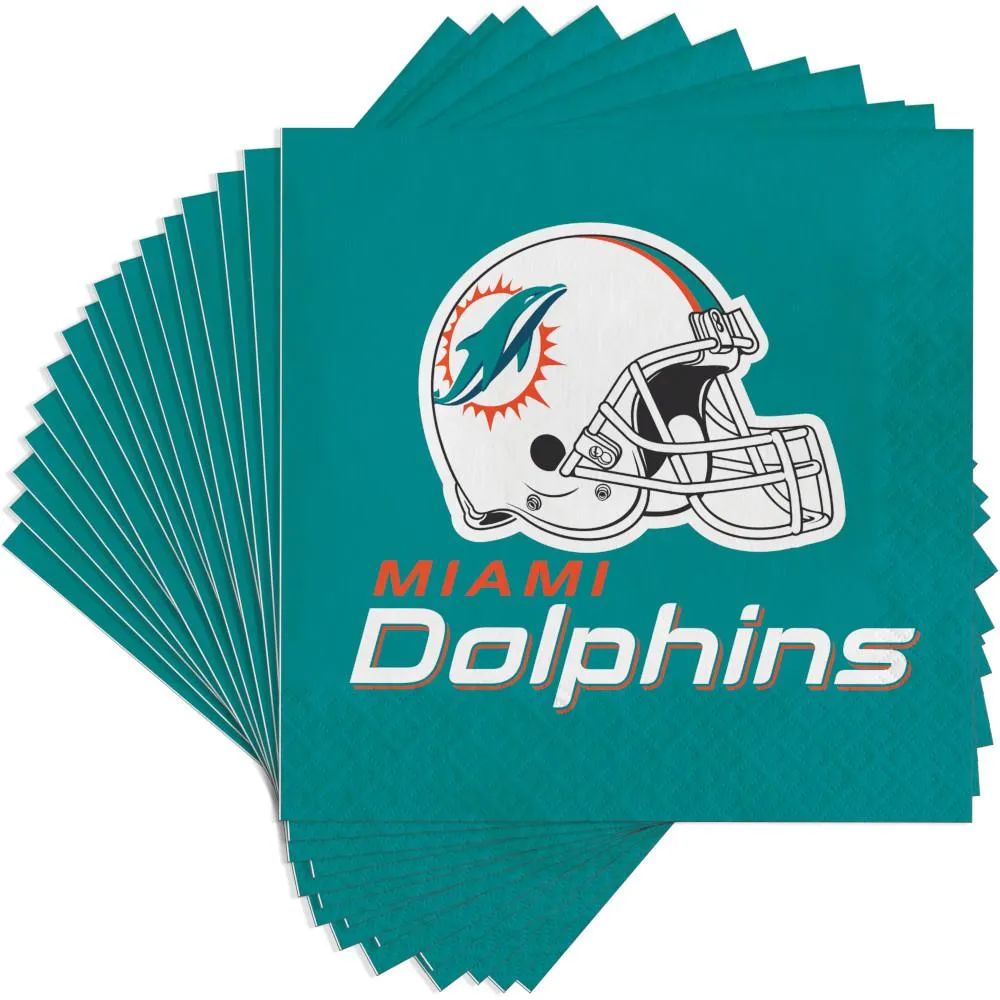 Bulk Miami Dolphins Luncheon Napkins (192 per Case)