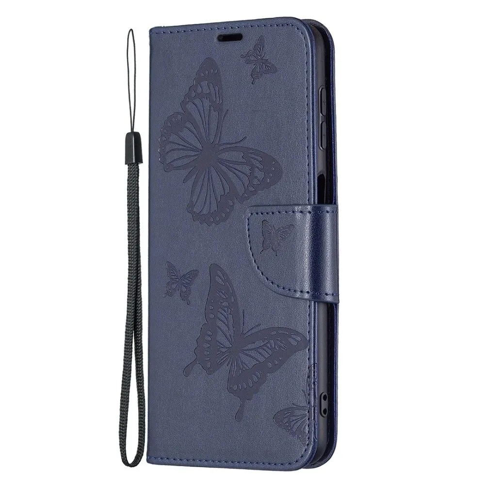 Butterfly Samsung Galaxy A22 4G flip case - Dark Blue