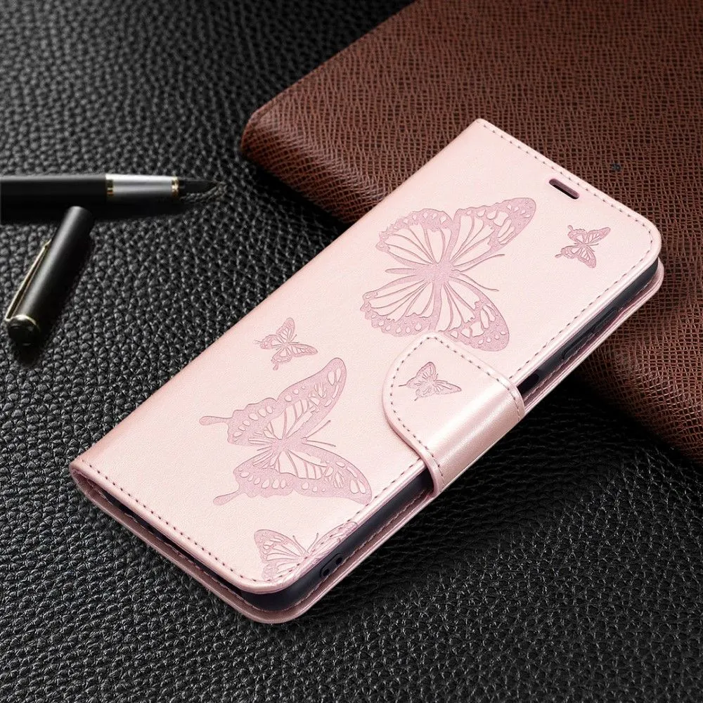 Butterfly Samsung Galaxy A22 4G flip case - Rose Gold