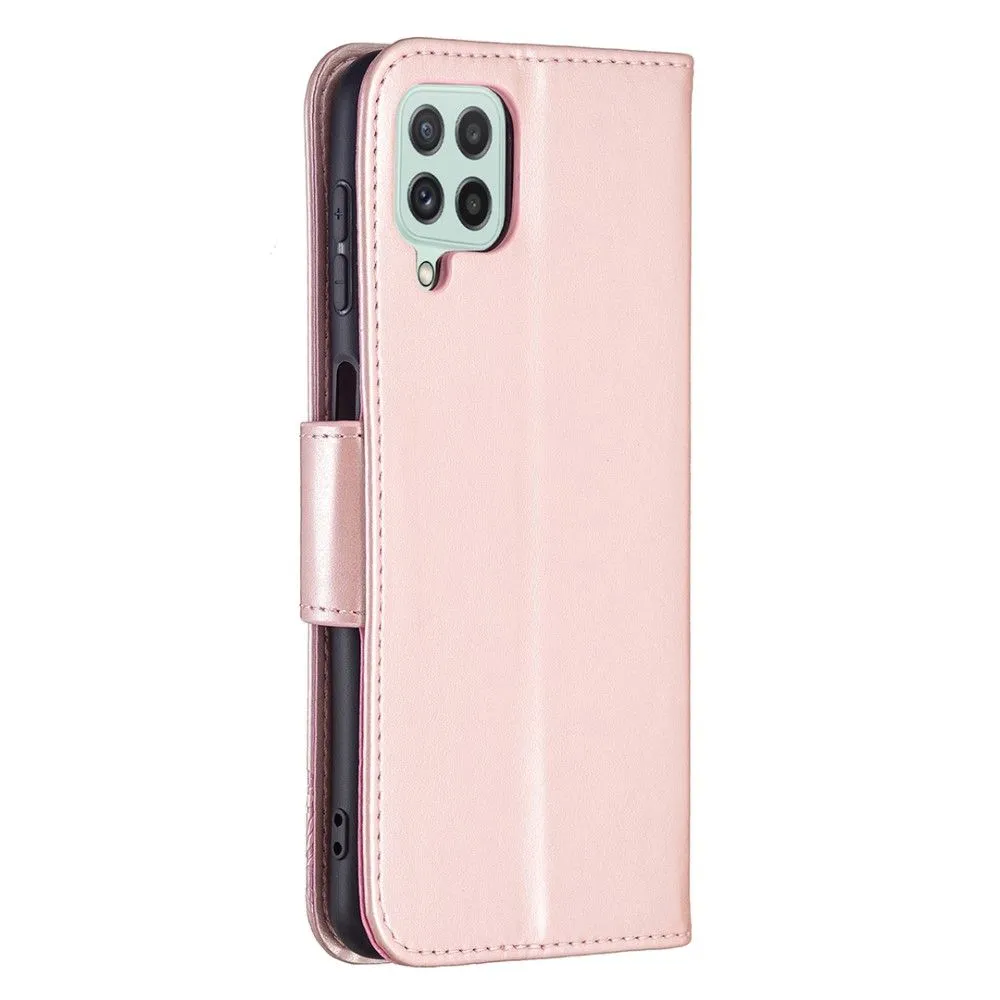 Butterfly Samsung Galaxy A22 4G flip case - Rose Gold