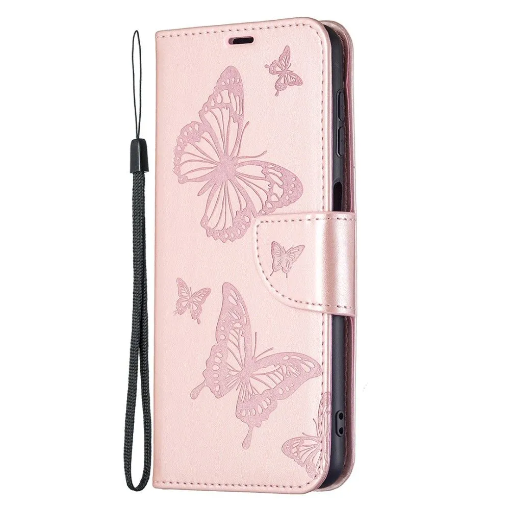 Butterfly Samsung Galaxy A22 4G flip case - Rose Gold