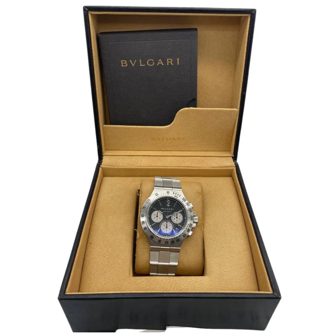 Bvlgari Diagono 40mm Automatic Chronograph Black Dial Steel Watch