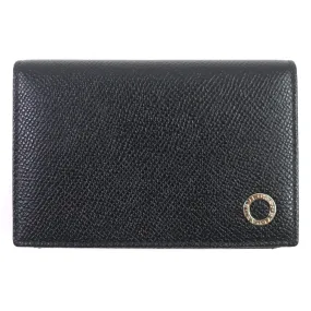 BVLGARI Leather Bi-fold Card Case Black