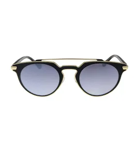 Calvin Klein Women's Blue-mirror Round Sunglasses