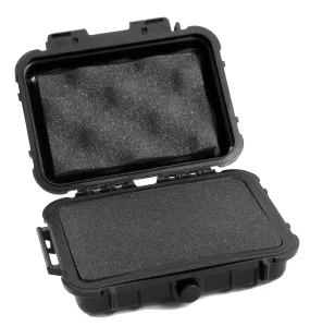 CASEMATIX 6.25" Waterproof Hard Travel Case with Rubber and Customizable Foam Interior - Fits Accessories up to 4.5" x 2.5" x 1.25"