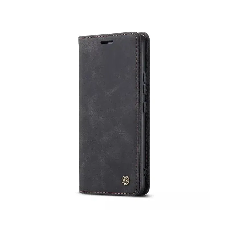 Caseme Magnetic Flip PU Leather Wallet Case for iPhone 11 Pro Max - Carbon Black