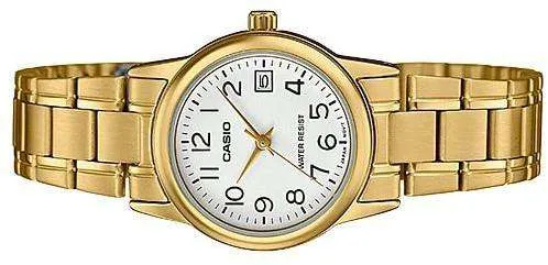 Casio LTP-V002G-7B2 Gold Stainless Steel Strap Watch for Women