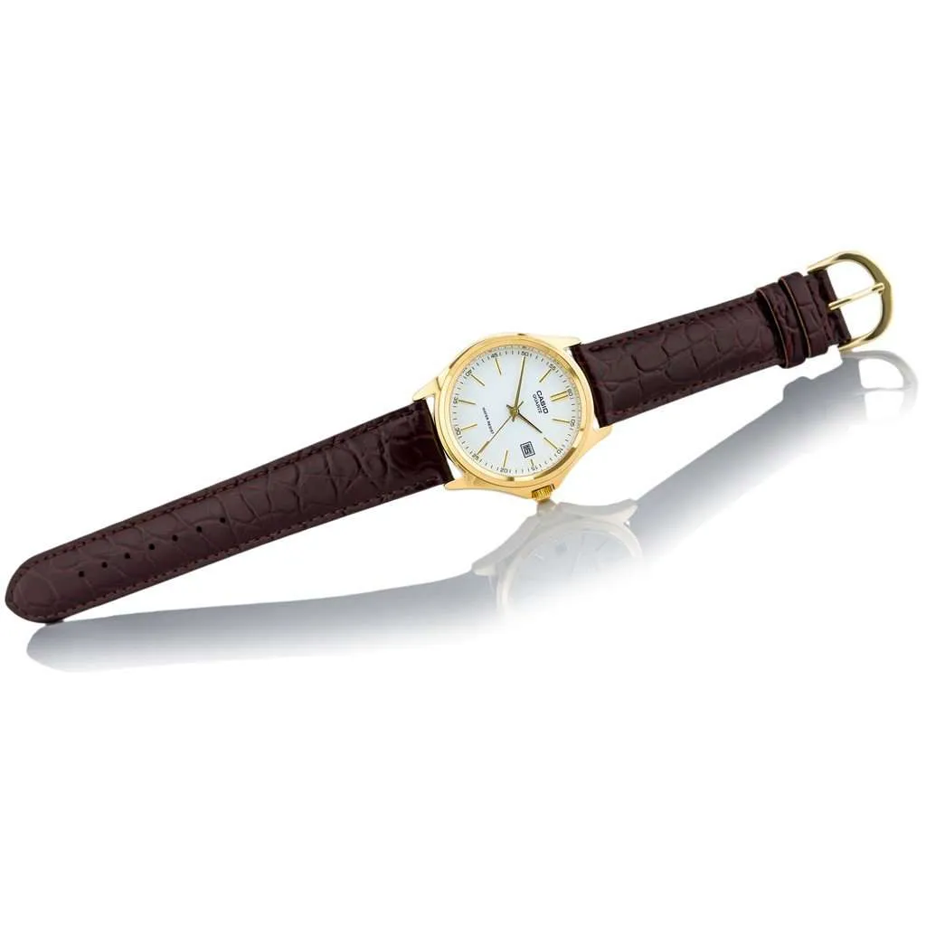 Casio MTP-1183Q-7ADF Brown Leather Strap Watch for Men