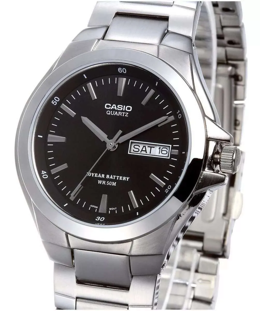 Casio MTP-1228D-1AVDF Silver Stainless Steel Strap Watch for Men