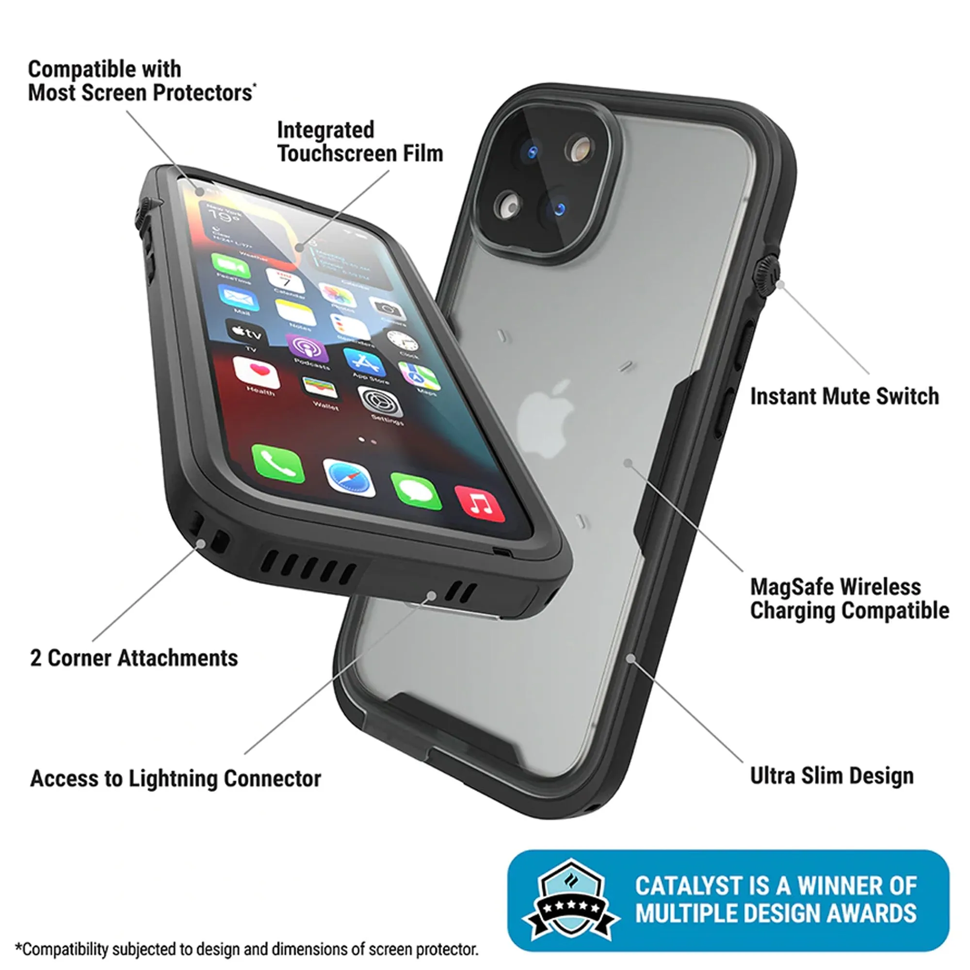 Catalyst Total Protection Waterproof Case for iPhone 13 6.1" 5G - Marine Blue (Barcode: 840625112234 )