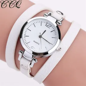 CCQ Brand New Fashion Luxury Leather Bracelet Watch Ladies Quartz Watch Casual Women Wristwatches Relogio Feminino Hot Selling