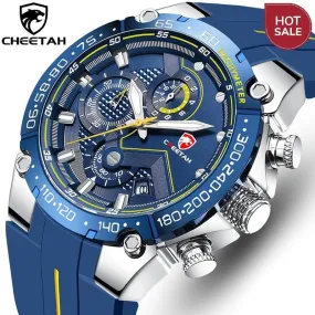 CHEETAH New Watches Mens Luxury Brand Big Dial Watch Men Waterproof Quartz Wristwatch Sports Chronograph Clock Relogio Masculino