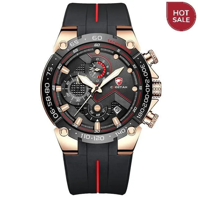 CHEETAH New Watches Mens Luxury Brand Big Dial Watch Men Waterproof Quartz Wristwatch Sports Chronograph Clock Relogio Masculino